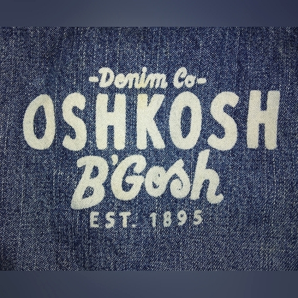 ☆Like New☆OSH KOSH B'GOSH Adorable Toddler Denim Cargo Overalls☆24mo - Picture 7 of 16